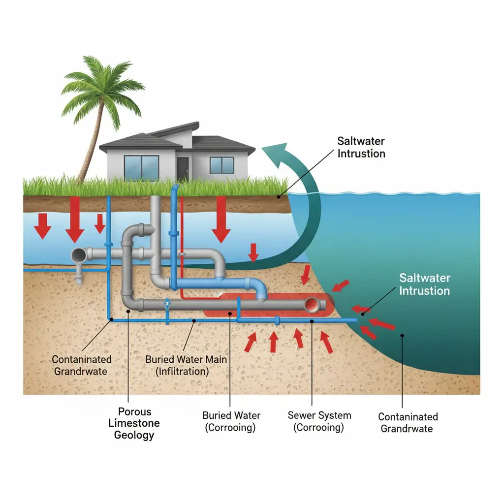 Process of Saltwater Intrusion Affect Coastal Infrastructure